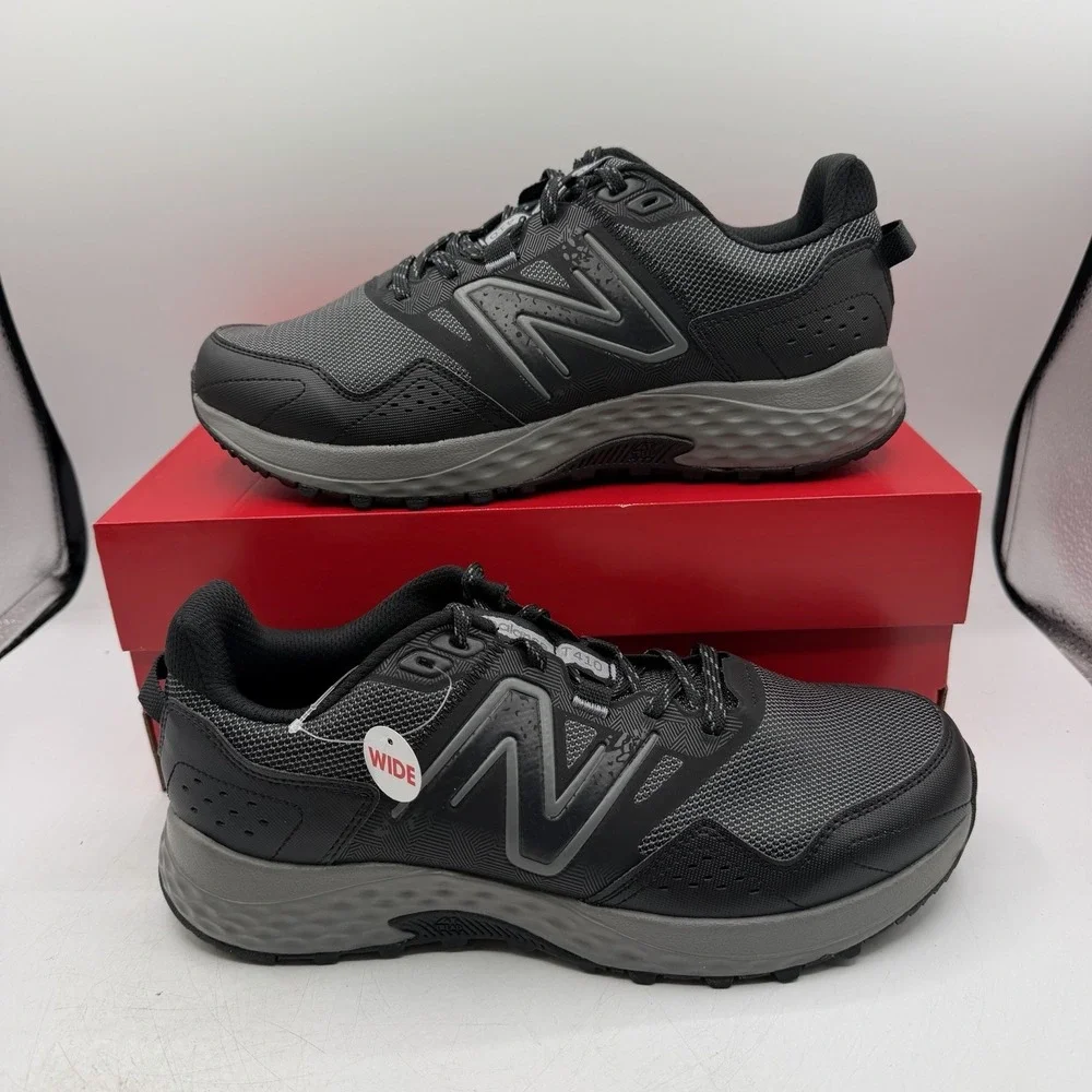 New Balance T410 Trail Running Shoes Men 10 4E EXTRA WIDE Black Sneaker MT410LB8